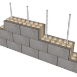 EPIC Blocks with threaded compression rods for additional structural strength