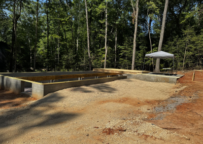 Houses built with Eco-Panels can set on block foundations or concrete slabs.